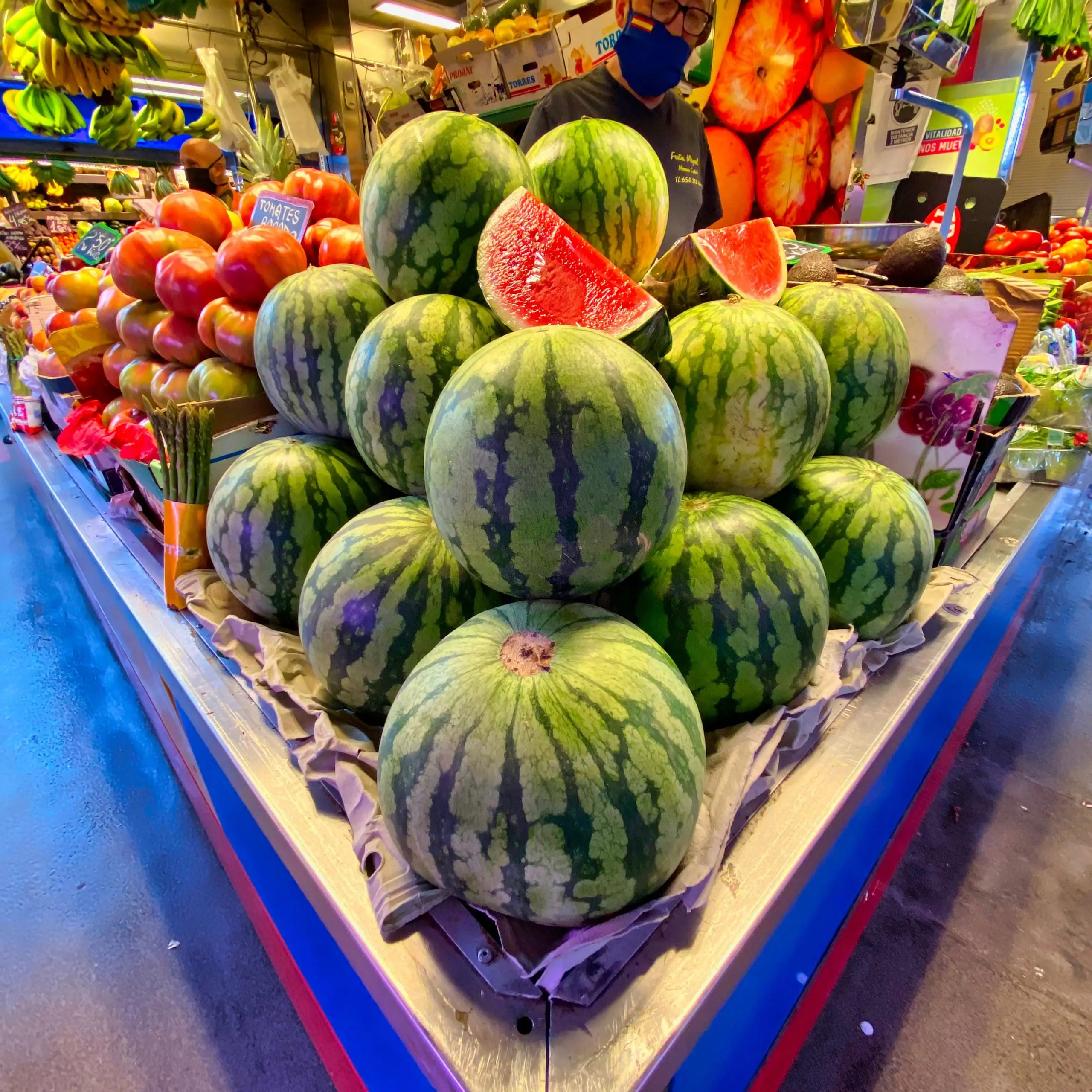 Wassermelonen im Atarazanas Markt